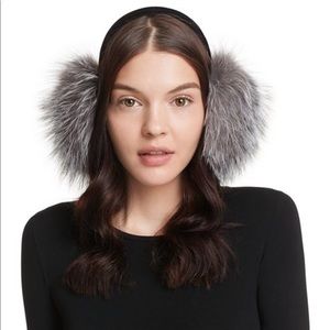 Surell fox fur ear muffs - worn once!